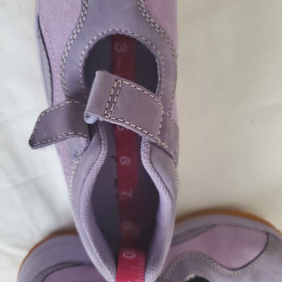 L.L. Bean Kids Girls Suede Hook & Loop Strap Purple Pink Mary Jane Shoe Size 1 - Picture 12 of 13